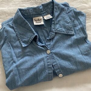 IN DUE TIME MATERNITY JEAN 100% COTTON LIGHTWEIGHT TOP M NWOT